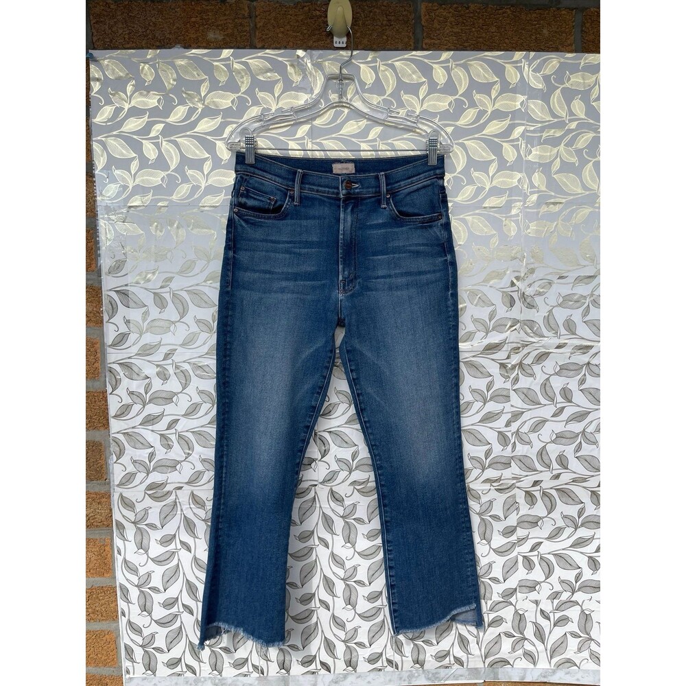MOTHER Denim The Insider Crop Step Fray Jeans Size 30 Step Hem Casual Chic